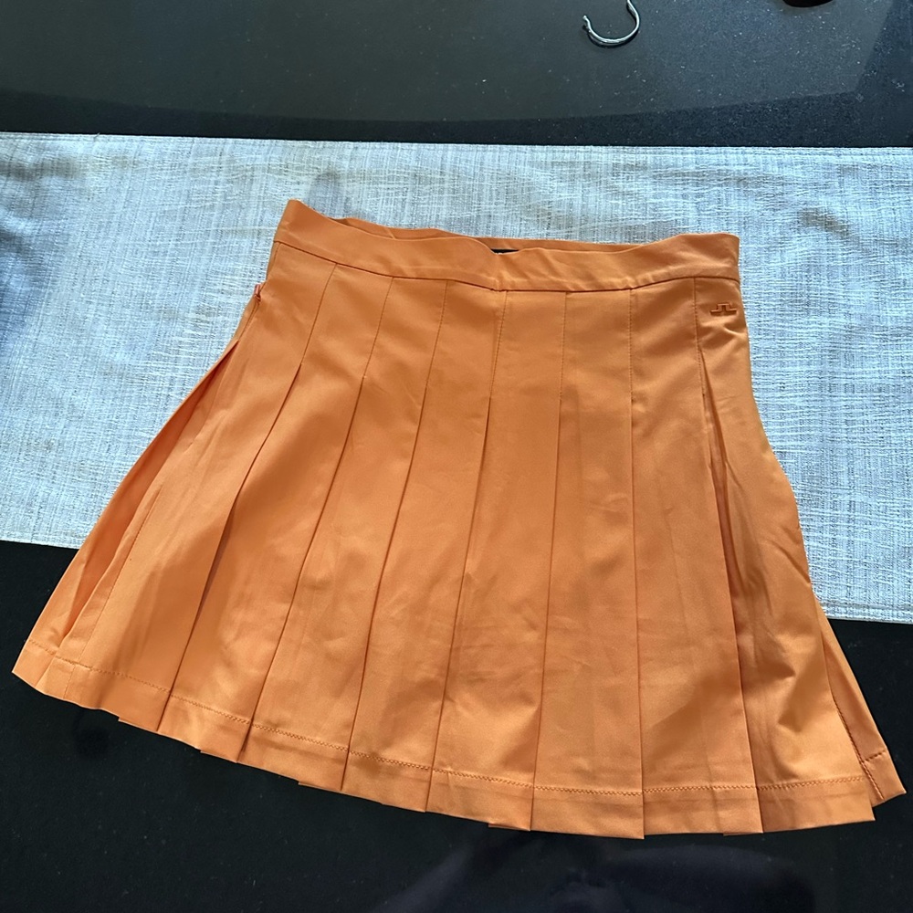 Orange Pleated Women's J. Lindeberg Skirt